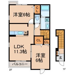 パレドールＣの物件間取画像